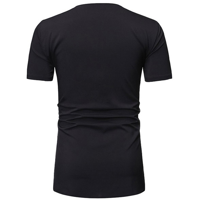 Plain Black Golden Printed T-Shirts